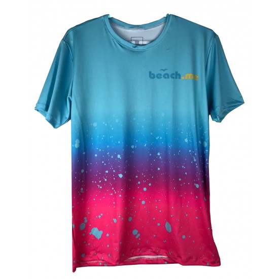 CAMISETA BEACH.ME SELLA MASCULINA - AZUL/ROSA